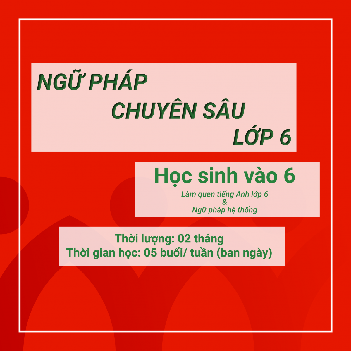 Thông báo lớp học hè